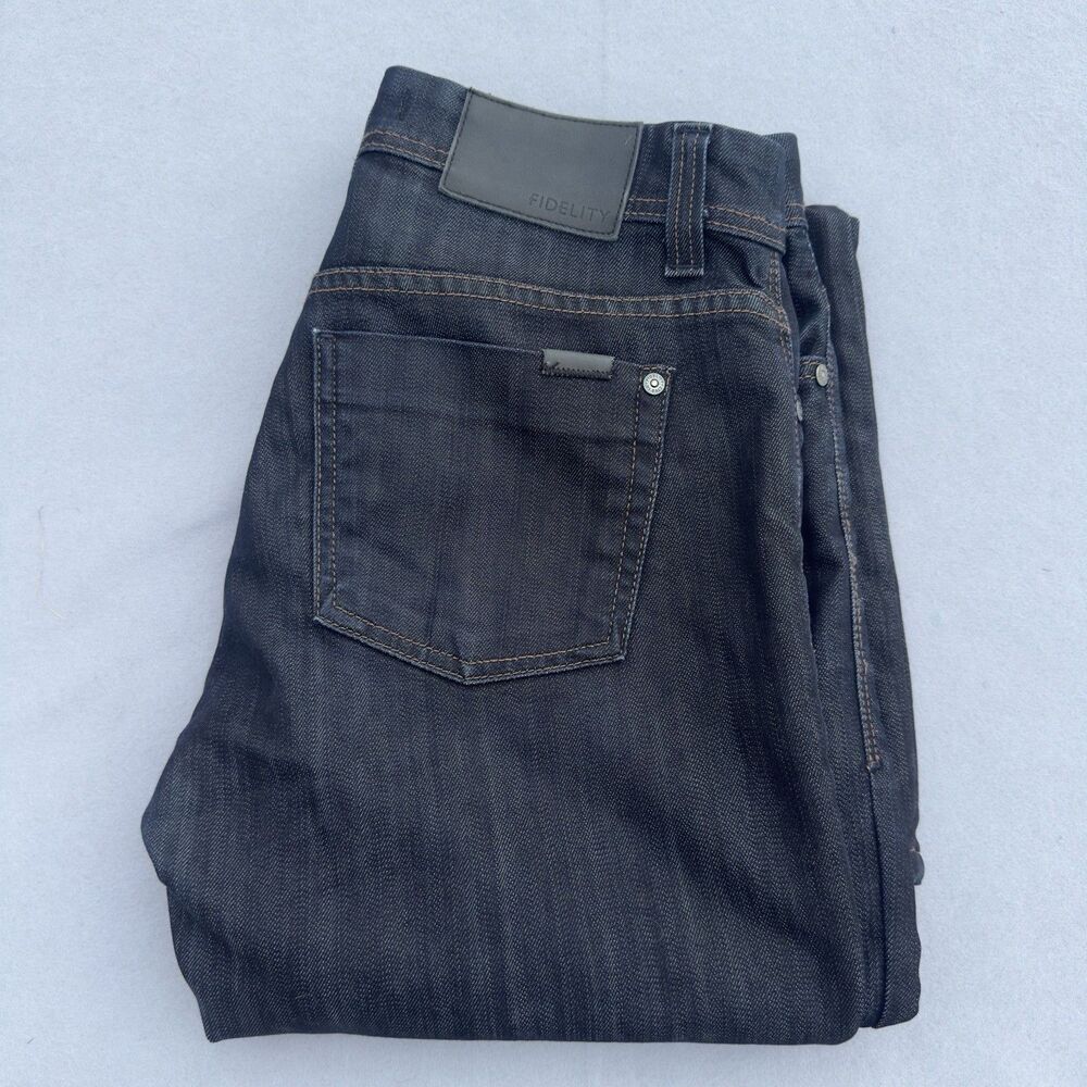 Fidelity Denim Jimmy Slim Straight Jeans Men's 33 Revolution Rinse Dark Indigo
